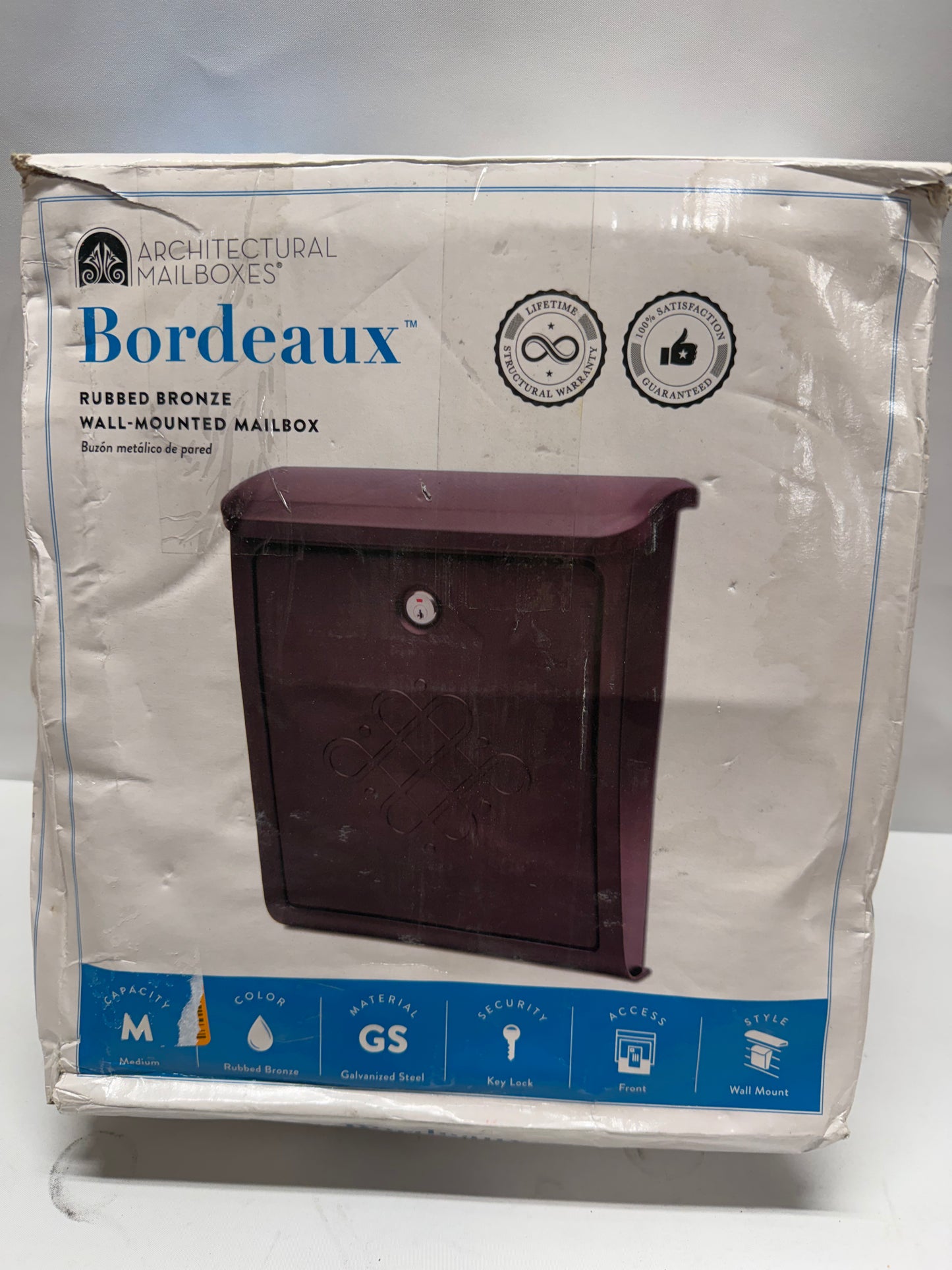 Rubbed Bronze Wall Mounted Mailbox