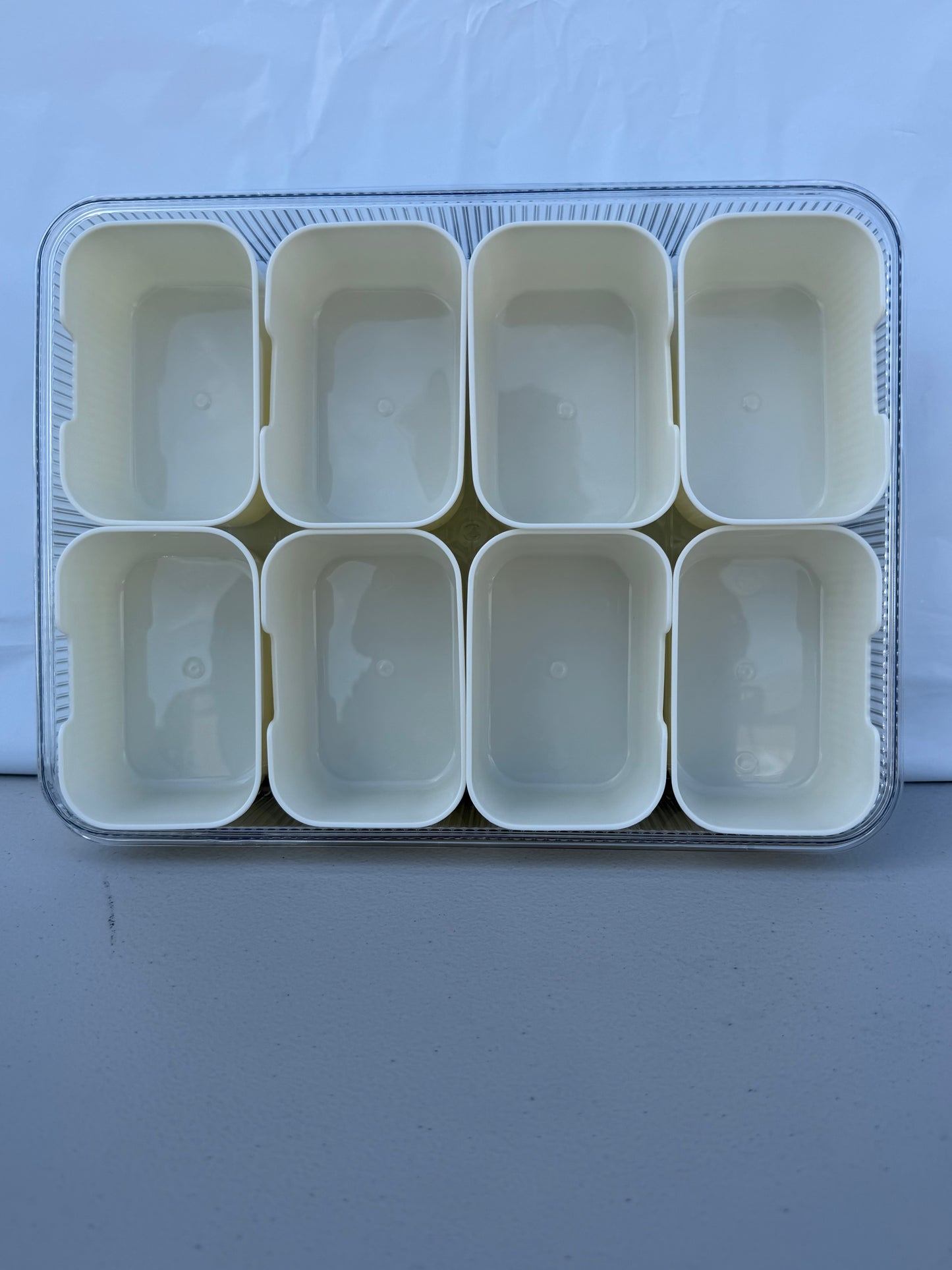 Snackle Box — 8-Compartment Divided Serving Tray with Lid & Handle