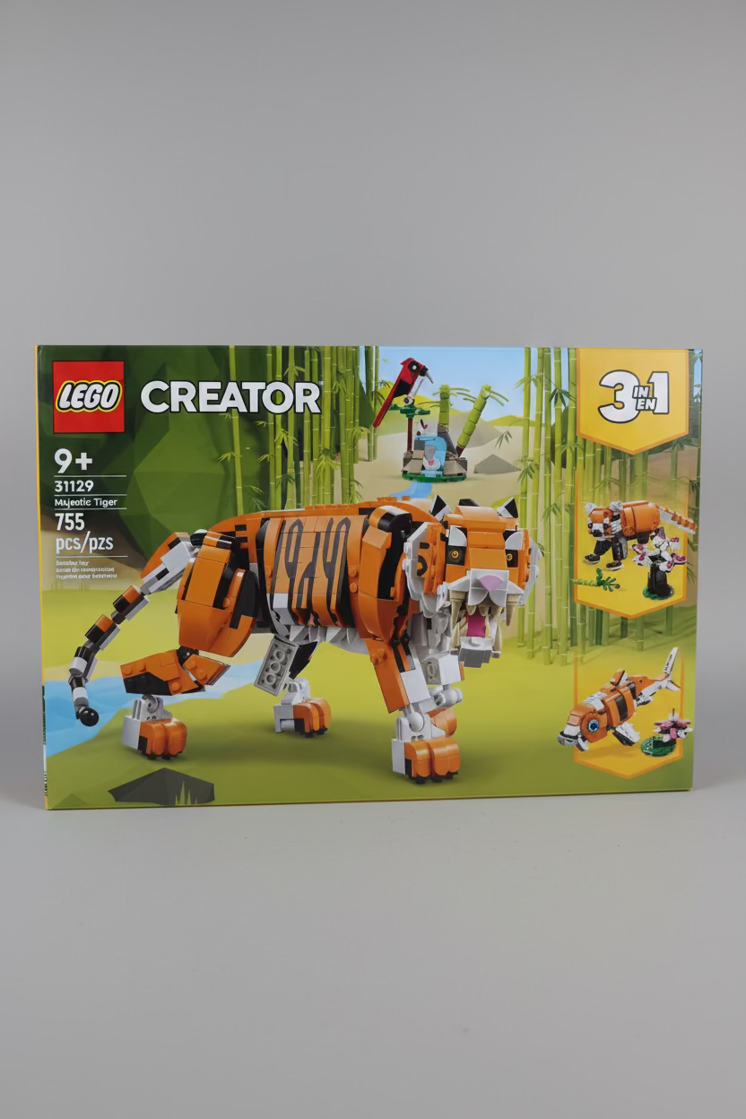 LEGO Creator 3-in-1 Majestic Tiger #31129 — Case of 4 Sealed Sets (Retired)