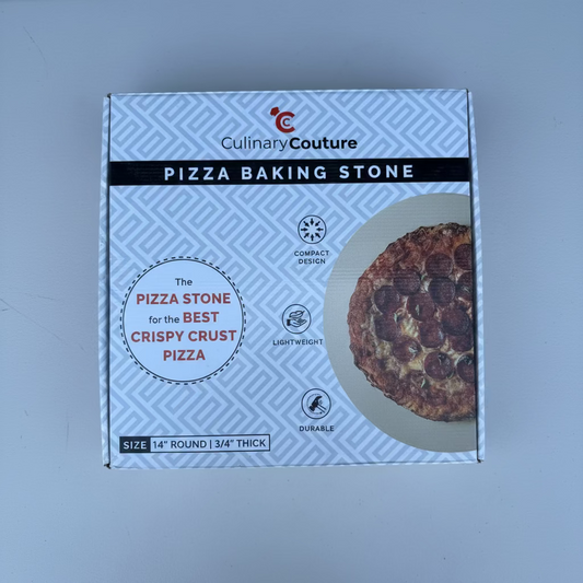 Culinary Couture Pizza Baking Stone — 14" Round, 3/4" Thick Cordierite