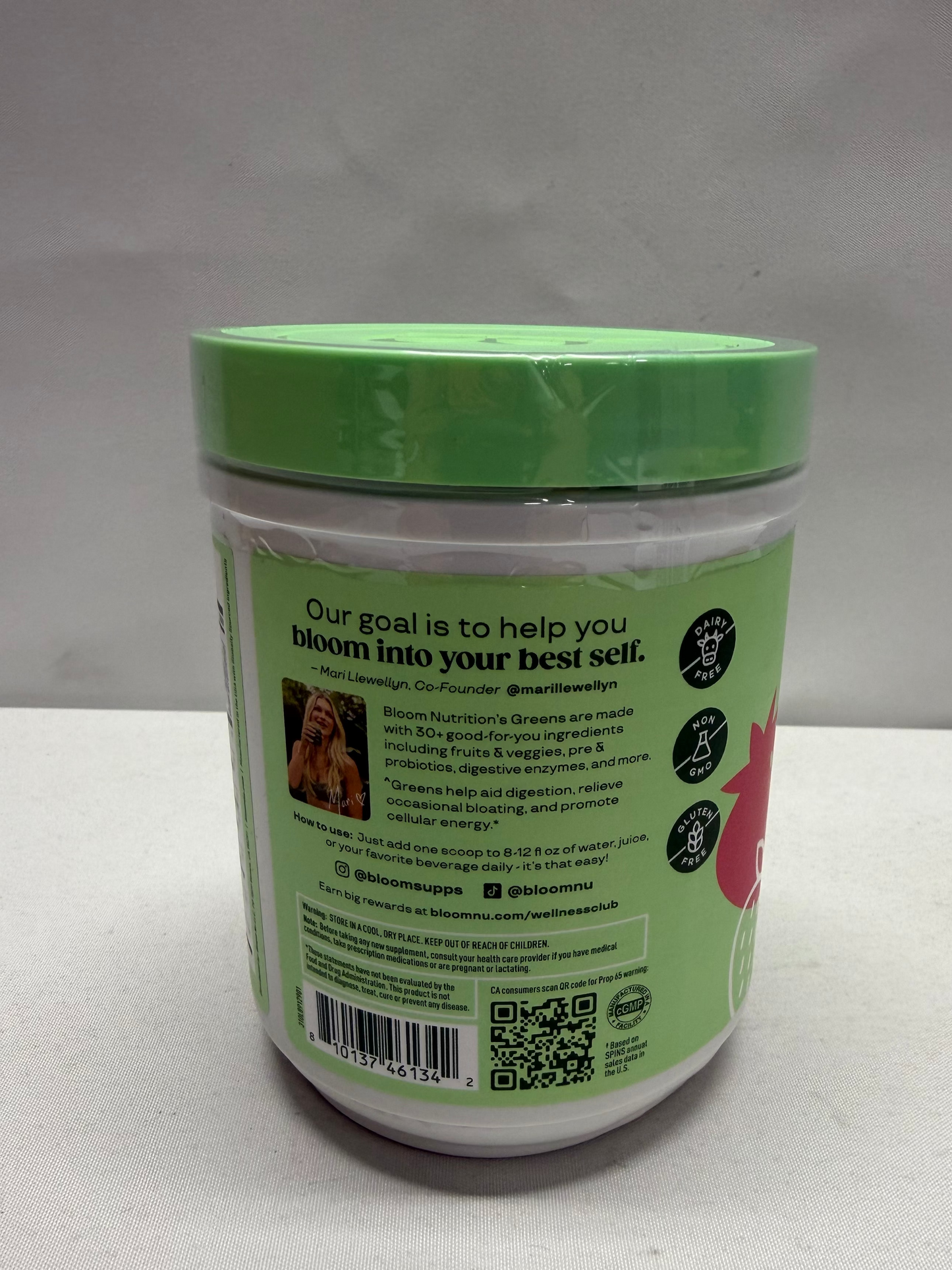Bloom Nutrition Greens & Superfoods Powder, Strawberry Kiwi (48 Servings)